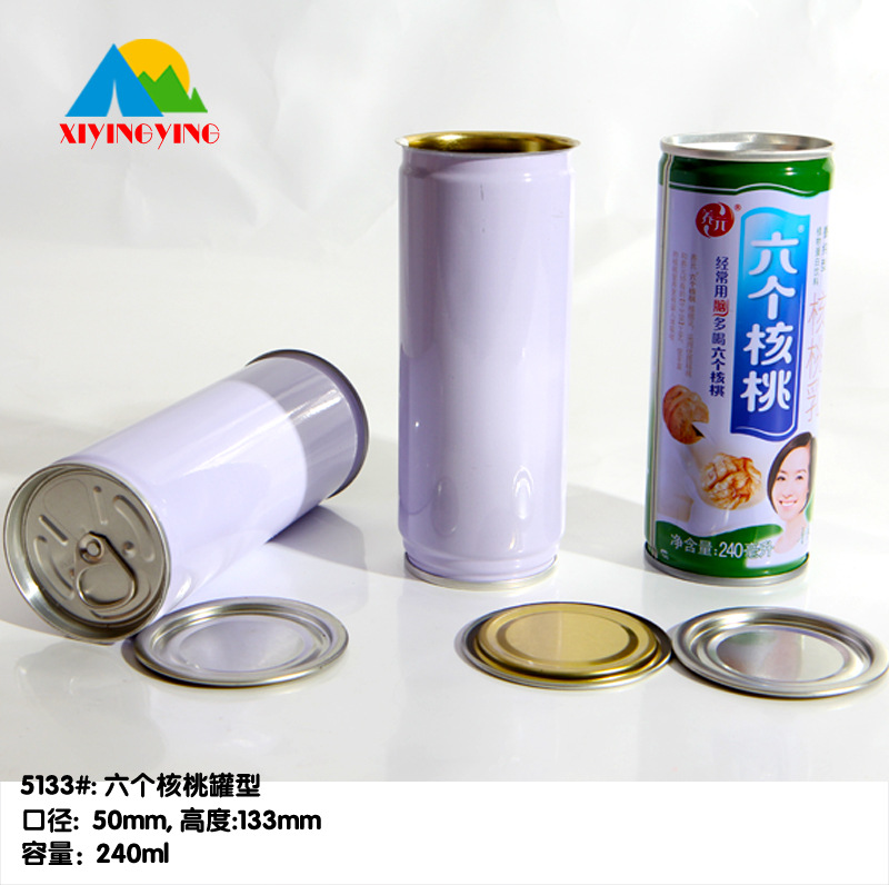 5133#六个核桃饮料易拉罐 铁罐 三片罐 印刷易拉罐 质量好马口铁