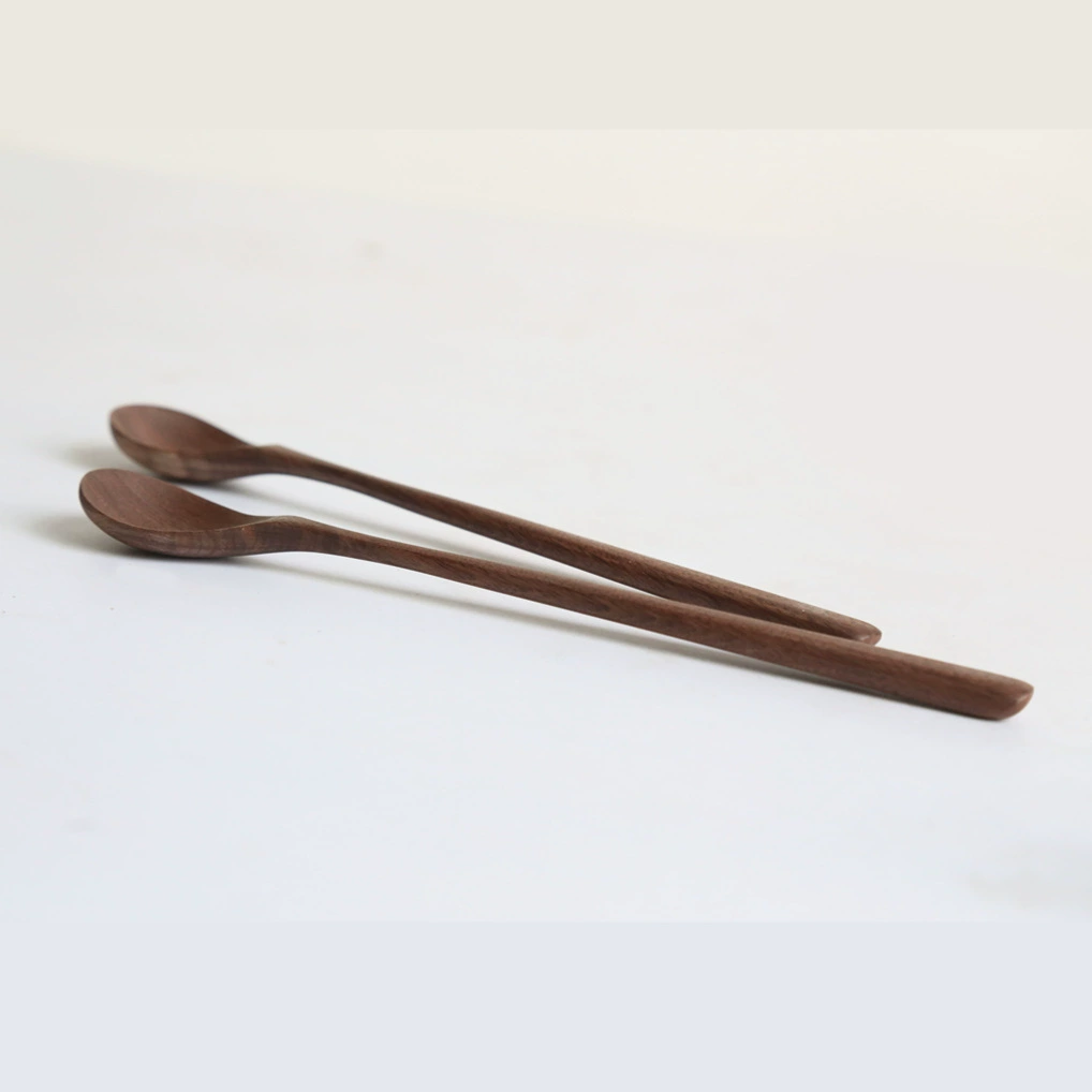 Кофейная ложка (Chaoyi Craft), японский стиль, натуральное дерево черного ореха, элегантная отделка