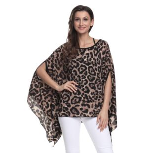 1 European and American women's foreign trade large size chiffon bat shirt plus fat plus fat MM chiffon jacket wholesale coat 10025