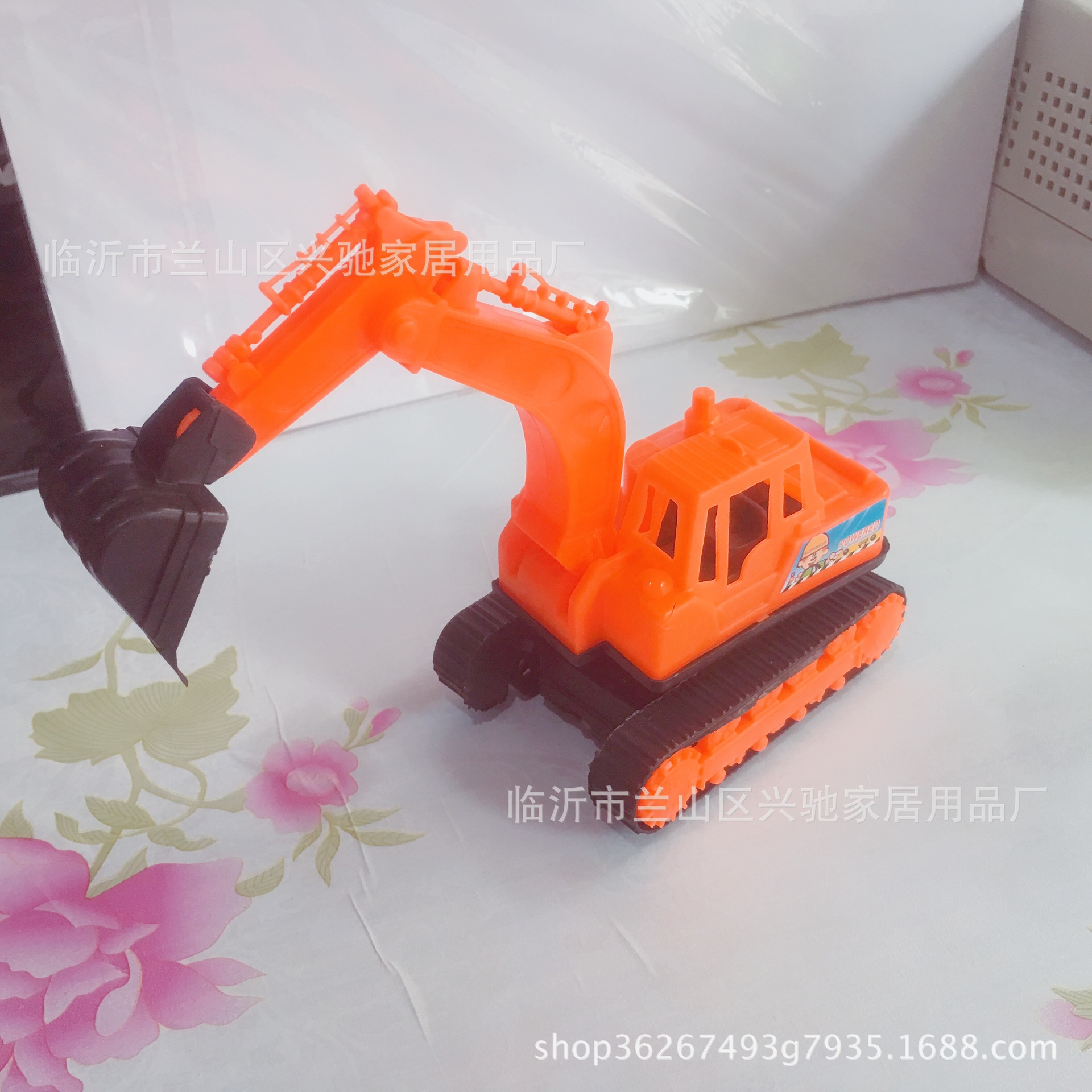 Anillo para niños de juguete de plástico excavadora de coches vehículo de ingeniería de dos yuanes tienda de juguetes grandes almacenes