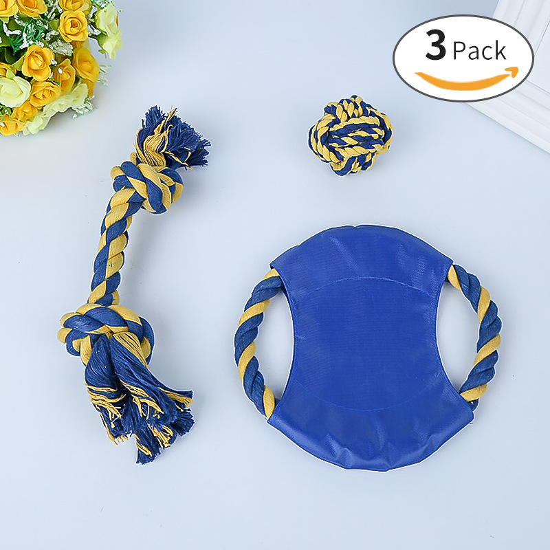 Amazon para juguetes de mascotas, juguetes de cuerda de algodón, perros de mascotas, dientes de molienda, juguetes resistentes a la mordida, en stock al por mayor.