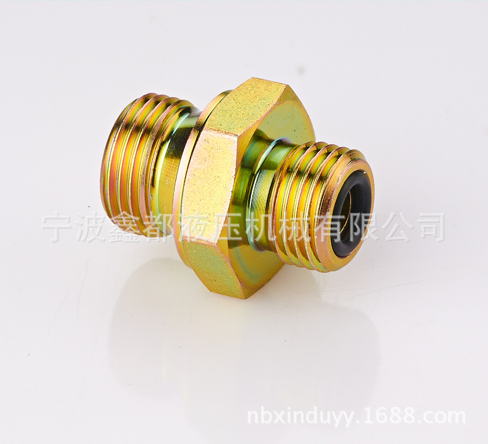 伊顿永华标准公制端面O型圈密封/公制组合垫密封直通过渡接头 1EL