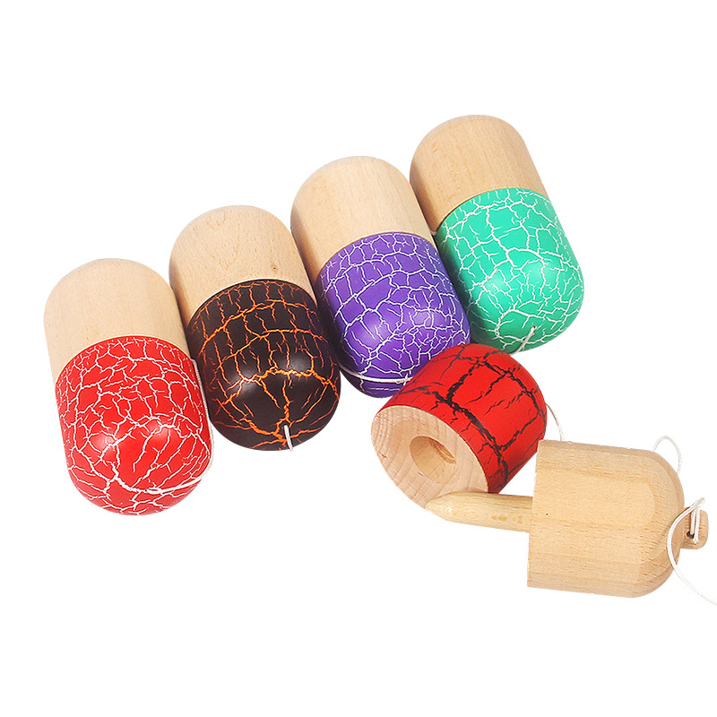Wooden Super Feel Skill Cup Crack Pill Top Cup Sword Cup Wholesale Skill Ball Sword Ball Interactive Toy