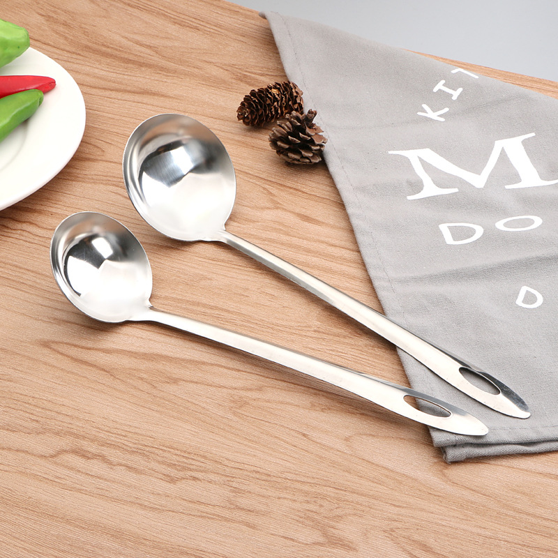 Stainless Steel Step Spoon Kitchen Turbrands Hot Pot Spoon Soup Shell Permanent Scrolls Two -piece Cooking Tool Set Cooking Tools wholesale 2