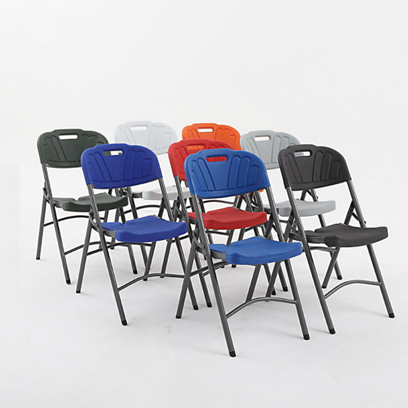 Fábrica al por mayor silla plegable de plástico silla plegable portátil multifuncional Silla de entrenamiento simple Silla de conferencia Silla de actividad al aire libre
