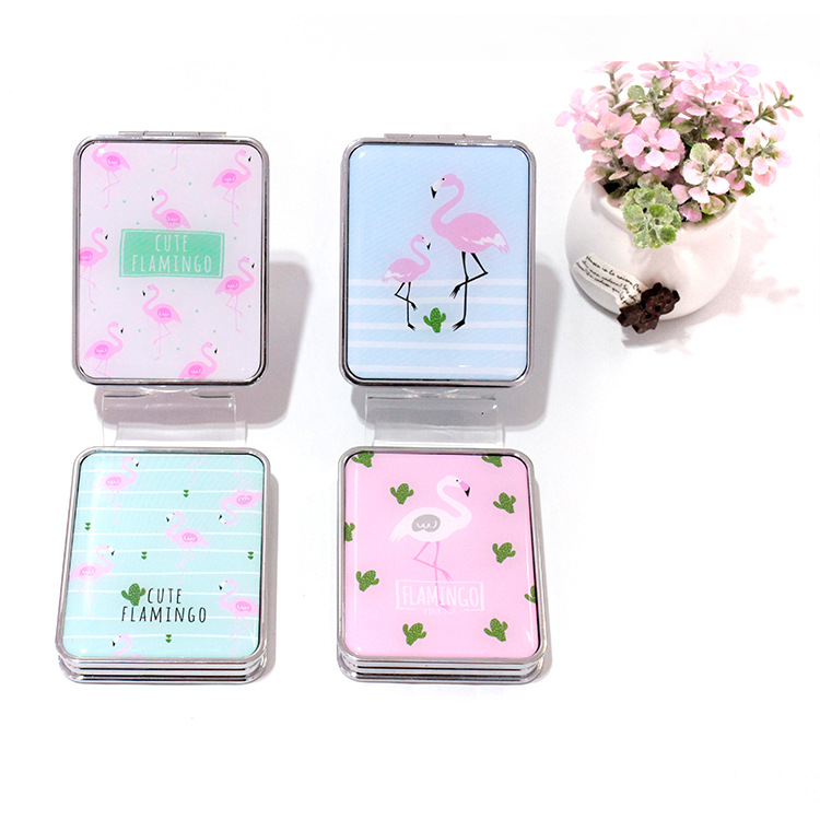 Moda pequeño fresco pequeño espejo creativo moda lindo Flip princesa espejo de maquillaje regalo