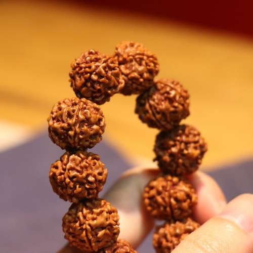 Dai's Sandalwood Nepalese Great Vajra Bodhi 108 Bead Mala Bracelet and Necklace Five-Petaled Vajra Bodhi Seeds