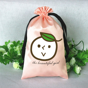 Manufacturer's Spot Satin Drawstring Bag, Sexy Women's Intimates Storage, Smooth Imitation Silk Drawstring Bag, Wig Dust Bag