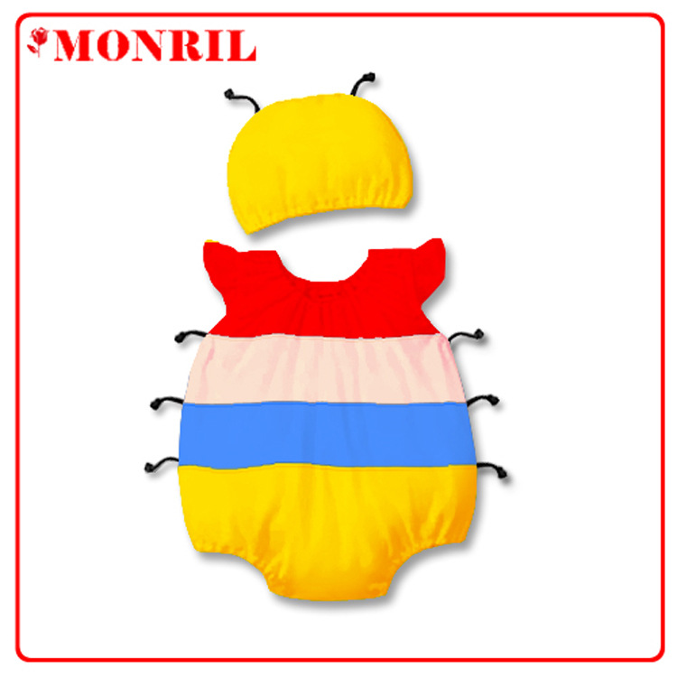 ヨーロッパとアメリカの蜂バッグおなら服、通気性と吸汗性に優れたベビーウェア、男性と女性用のハイハイ服、太った赤ちゃん、夏用ベビー服