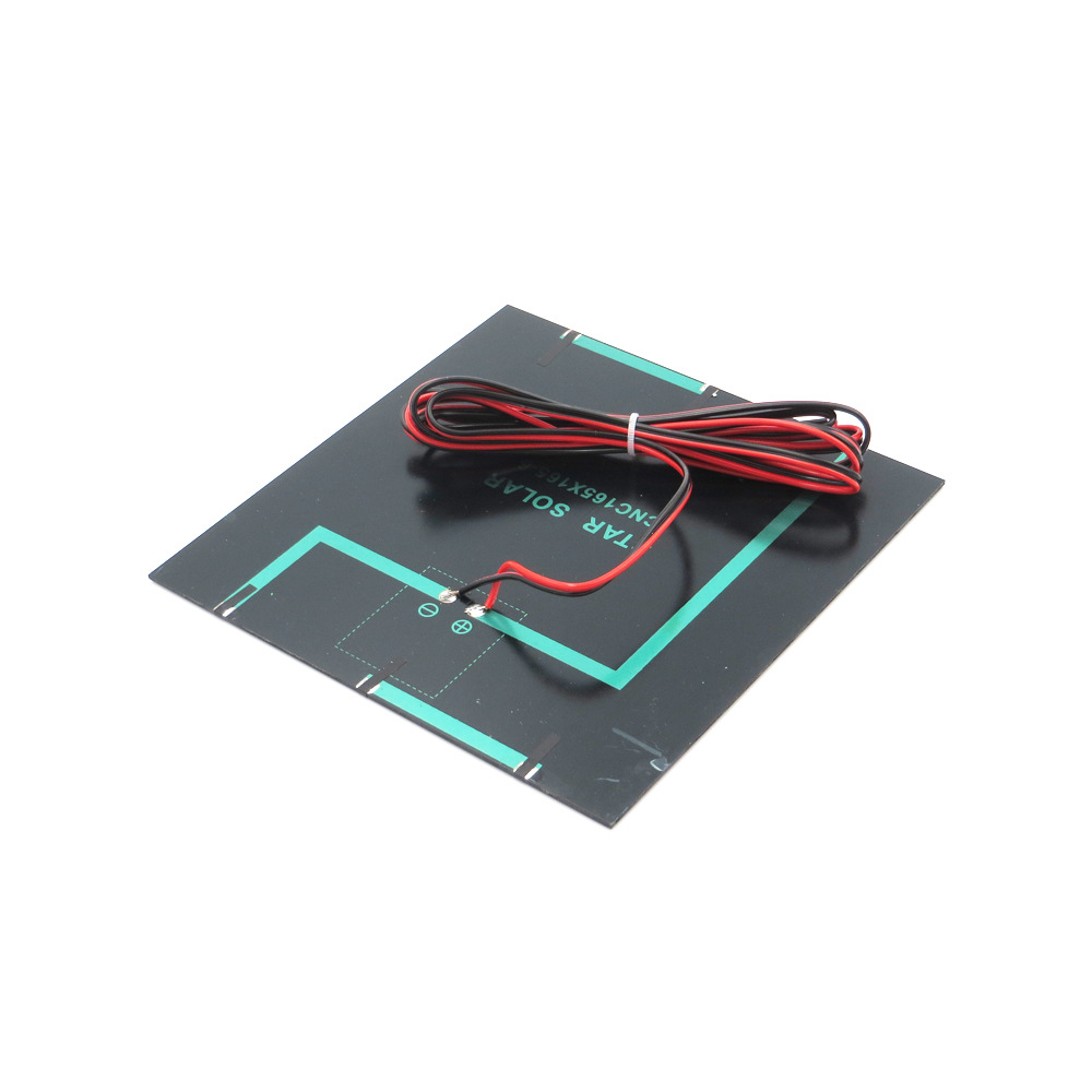 6V4.5W 太阳能发电滴胶小板+200CM红黑线 DIY制作太阳能板