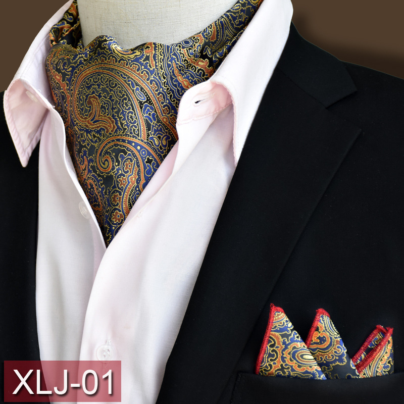 Set di fazzoletti da taschino da uomo in stile coreano con motivo Paisley, colletto della camicia, sciarpa da lavoro alla moda_voghion.com