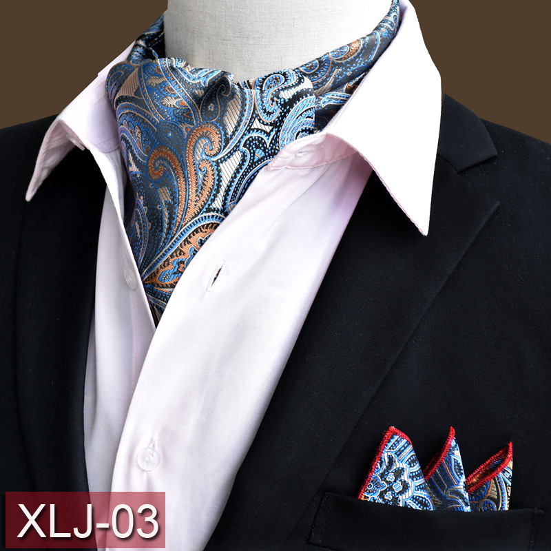 Set di fazzoletti da taschino da uomo in stile coreano con motivo Paisley, colletto della camicia, sciarpa da lavoro alla moda_voghion.com