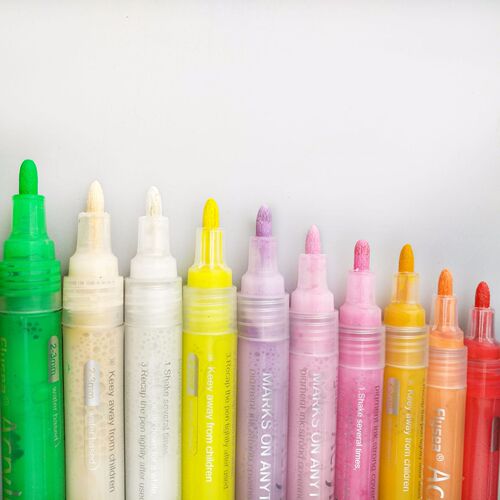 Acrylic marker graffiti set water-based acrylic pen wholesale stone wood chip painting hand account waterproof art painting