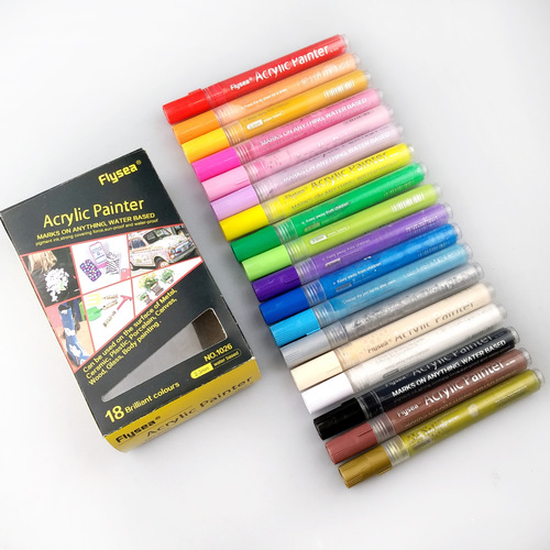 Acrylic marker graffiti set water-based acrylic pen wholesale stone wood chip painting hand account waterproof art painting