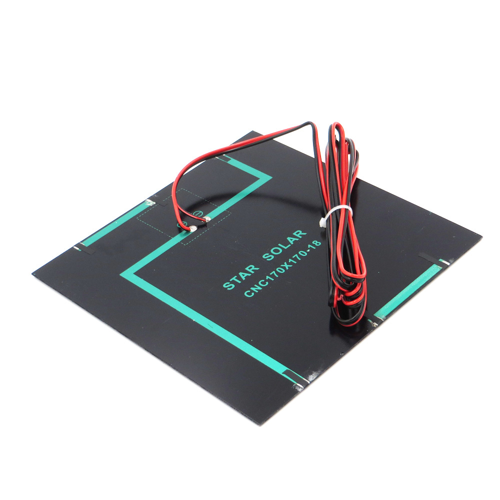 18V 4.5W滴胶太阳能电池板+2米红黑线 DIY迷你发电板 冲12V蓄电池