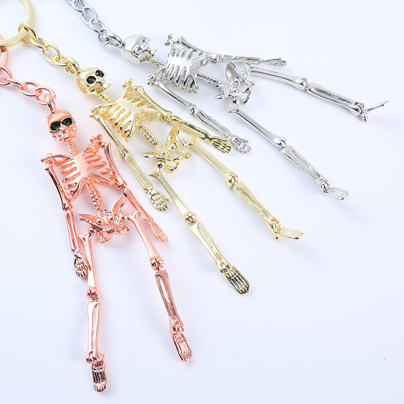 Aliexpress Hot Selling Car Keychain Metal Pendant Easter Skull Bag Hanging Factory Direct Supply Wholesale Car
