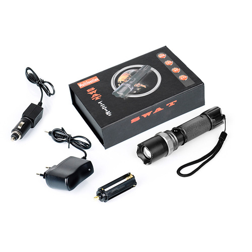 Bright LED Aluminum Zoom Rechargeable Home Lighting Outdoor Camping Exit Small Flashlight Lamp
