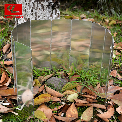 Outdoor stove windshield stove windshield foldable aluminum alloy windshield with latch for mountain camping 10 pieces
