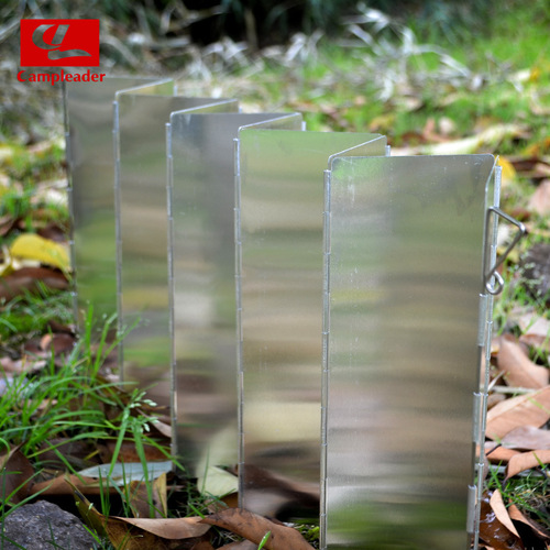 Outdoor stove windshield stove windshield foldable aluminum alloy windshield with latch for mountain camping 10 pieces