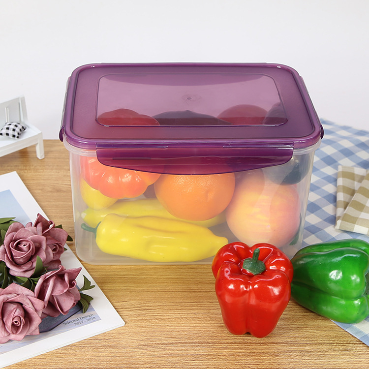 9000ml塑料保鲜盒四面扣保鲜盒透明盒塑料饭盒收纳盒食品包装盒