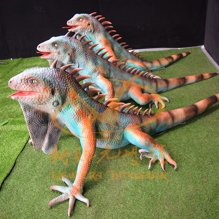 Nuevo lagarto de simulación gran panda mecánico museo exposición escénica modelo de dinosaurio al aire libre modelo de animal interior