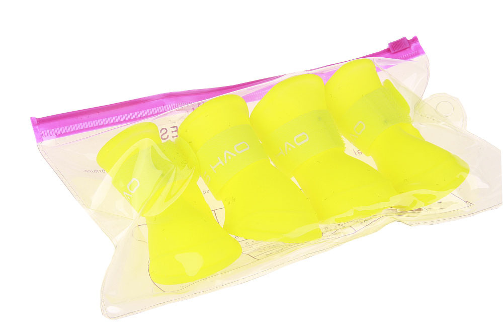 Botas de lluvia de silicona suave para mascotas antideslizantes resistentes al desgaste Botas de lluvia para perros color de jalea zapatos impermeables al aire libre suministros para mascotas