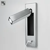 Бра-ночной светильник для отеля для кровати, LED чтение, встроенные вращающиеся лампы, 3W