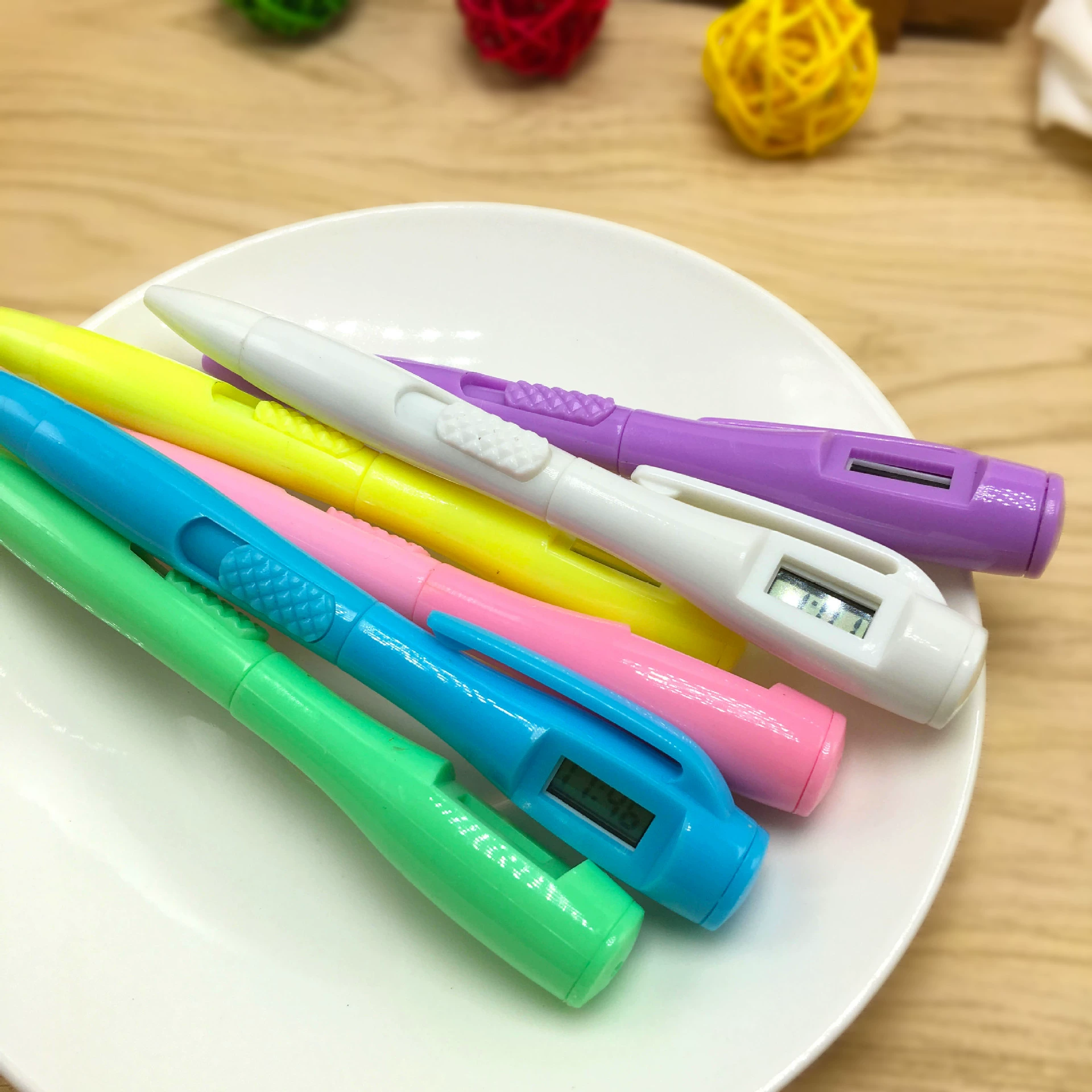Electronic digital watch for elementary school students, ballpoint pen for office