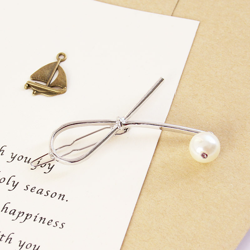 Comercio Exterior Accesorios para el cabello flequillo clip updo pelo headwear pajarita horquilla estilo coreano mariposa con incrustaciones perla Rana clip hembra