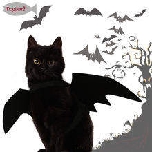 跨境万圣节产品装扮饰品宠物蝙蝠翅膀酷炫小狗猫咪黑色蝙蝠变身装