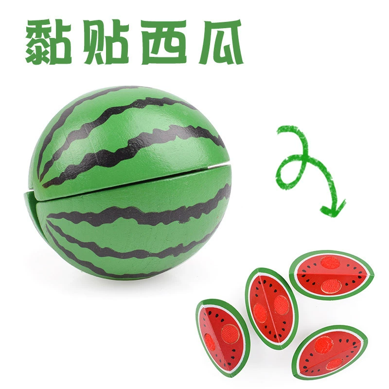 Wooden fruit realistic toy for cutting