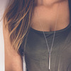 Fashionable accessory, long necklace, European style