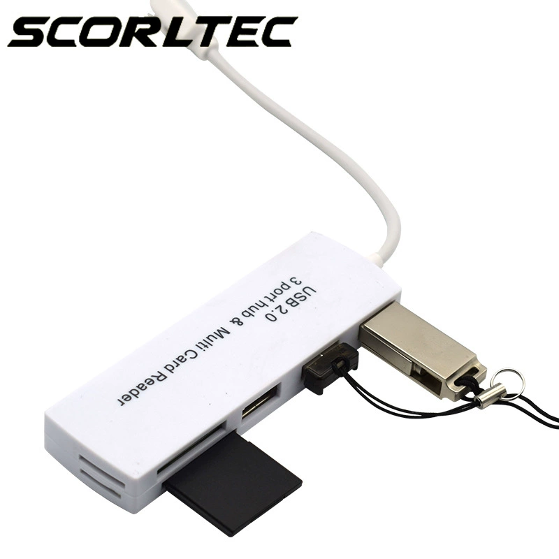 Кард-ридер USB2.0 SD/TF/MS/M2 комбинированный, поддержка внешних карт, многофункциональное устройство