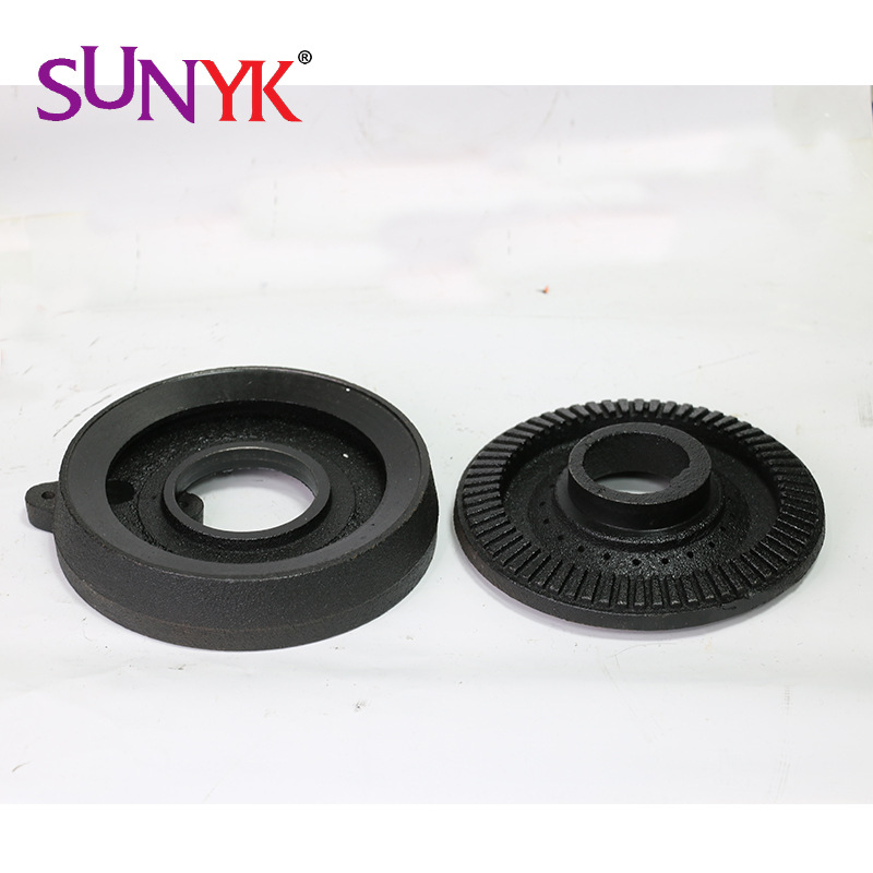 厂家直销供应出口商用厨房配件炉具生铁铸造高温漆黑色炉头