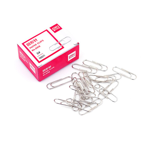 Deli Paperclip 0018 Boxed Office Stationery Binding Supplies Staples Paperclips Financial Supplies Wholesale