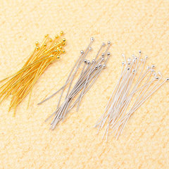 S925 sterling silver ball head handmade DIY beaded bracelet connected with round head needle positioning needle versatile silver needle bead needle