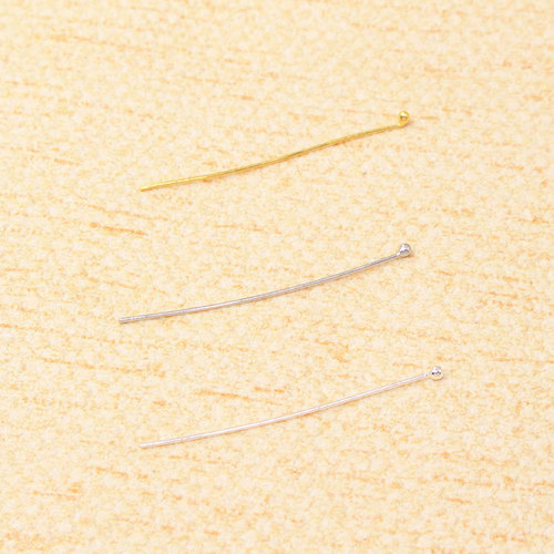 S925 sterling silver ball head handmade DIY beaded bracelet connected with round head needle positioning needle versatile silver needle bead needle