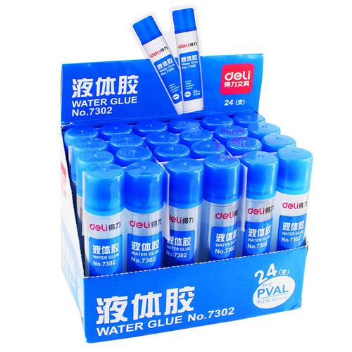 Deli 7302 liquid glue large 50ml glue stick office student supplies high viscosity liquid glue easy to carry