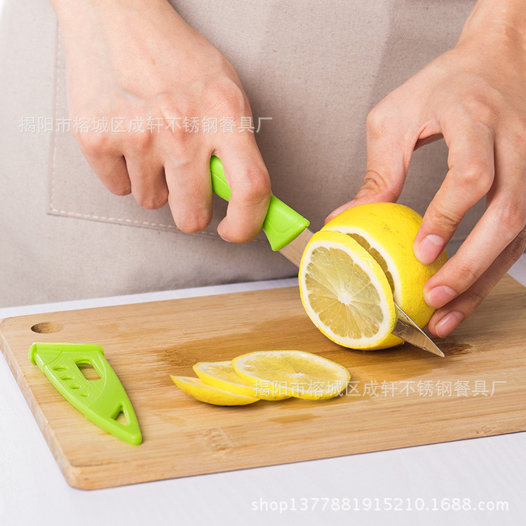 Gadget de cocina pelador de acero inoxidable cuchillo de fruta de plástico melón cepilladora Juego de 2 piezas