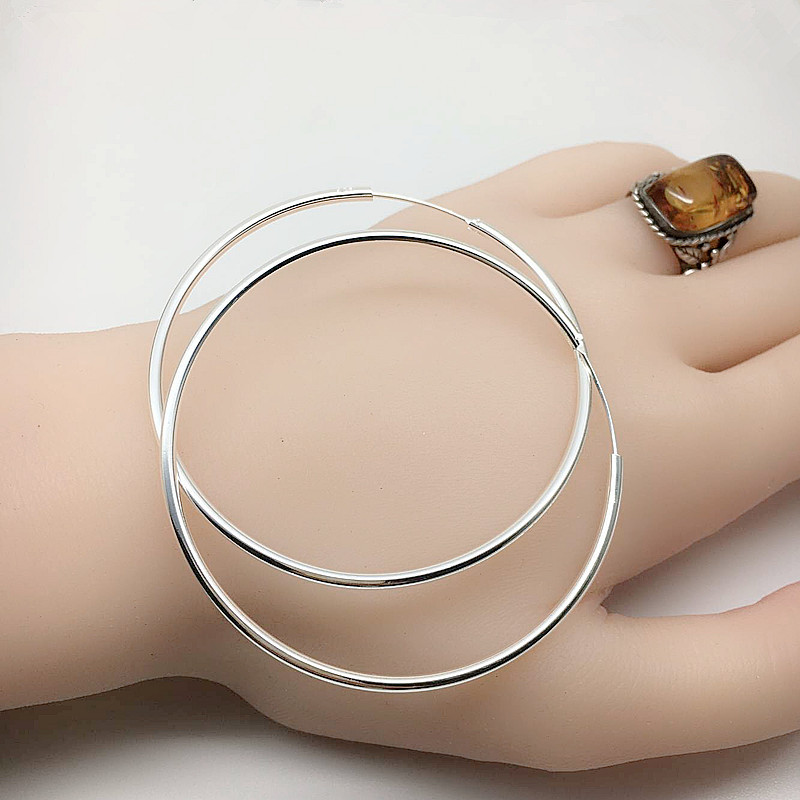 义乌饰品时尚仿925银特大耳环韩版仿银耳饰批发热销大耳圈