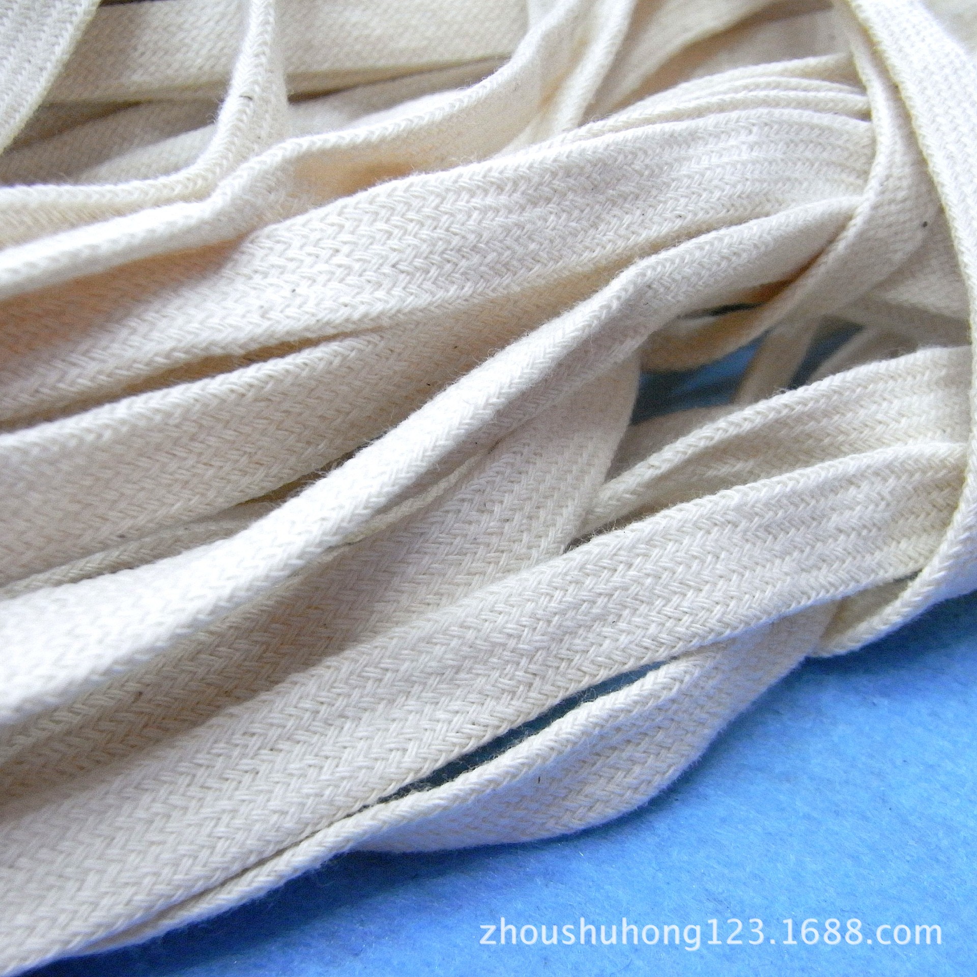 现货批发全纯棉空心扁胚绳双层编织带服装辅料鞋带规格齐全可染色