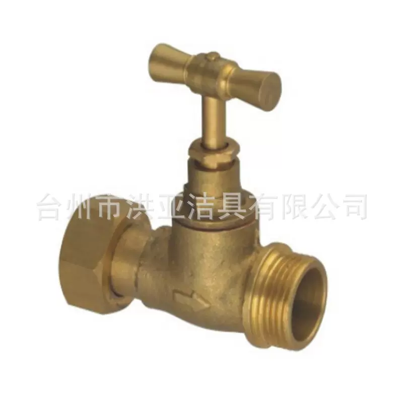 美式黄铜水表活接截止阀二通式丝扣内外螺纹慢开旋塞止水阀DN25