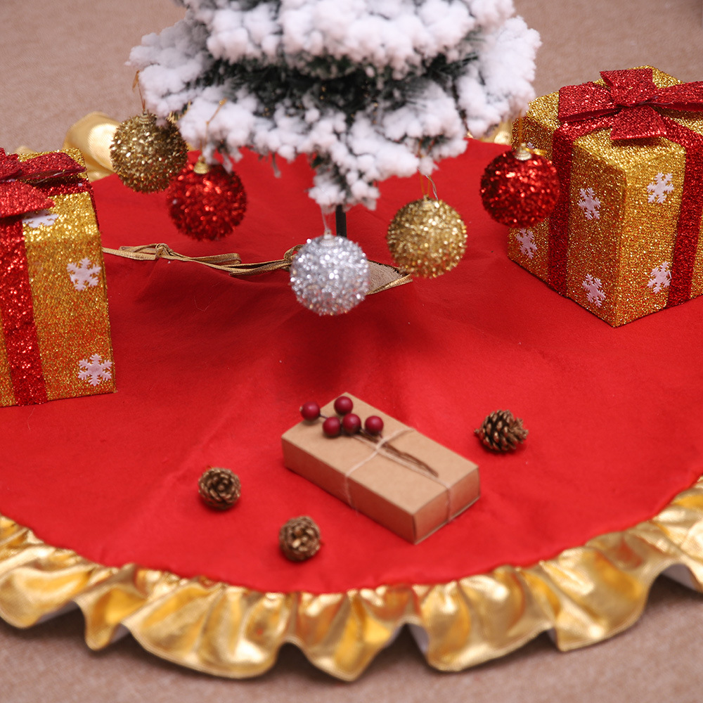 Christmas Decorative Supplies Christmas Tree Skirt 90cm Red Phnom Penh Tree Skirt Scene Layout Supplies Wholesale_voghion.com