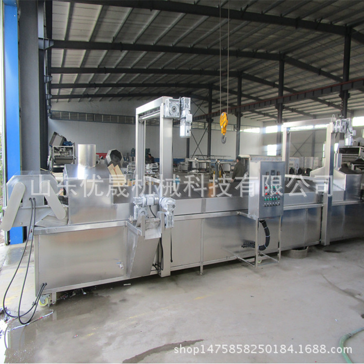 优晟 连续式小龙虾油炸机  电加热裹浆鱿鱼油炸流水线 自动滤渣