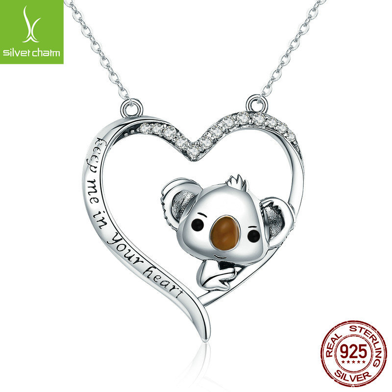 亚马逊爆款可爱考拉项链S925纯银女士时尚饰品现货SCN256