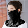 Summer breathable street silk medical mask, Korean style, with neck protection