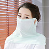 Summer breathable street silk medical mask, Korean style, with neck protection