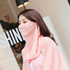 Summer breathable street silk medical mask, Korean style, with neck protection