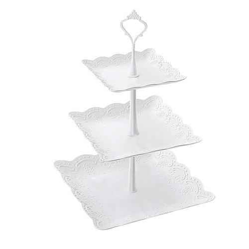 European three-tier fruit plate, dry fruit plate, afternoon tea snack tray, dessert table, multi-layer cake stand, cake setting table