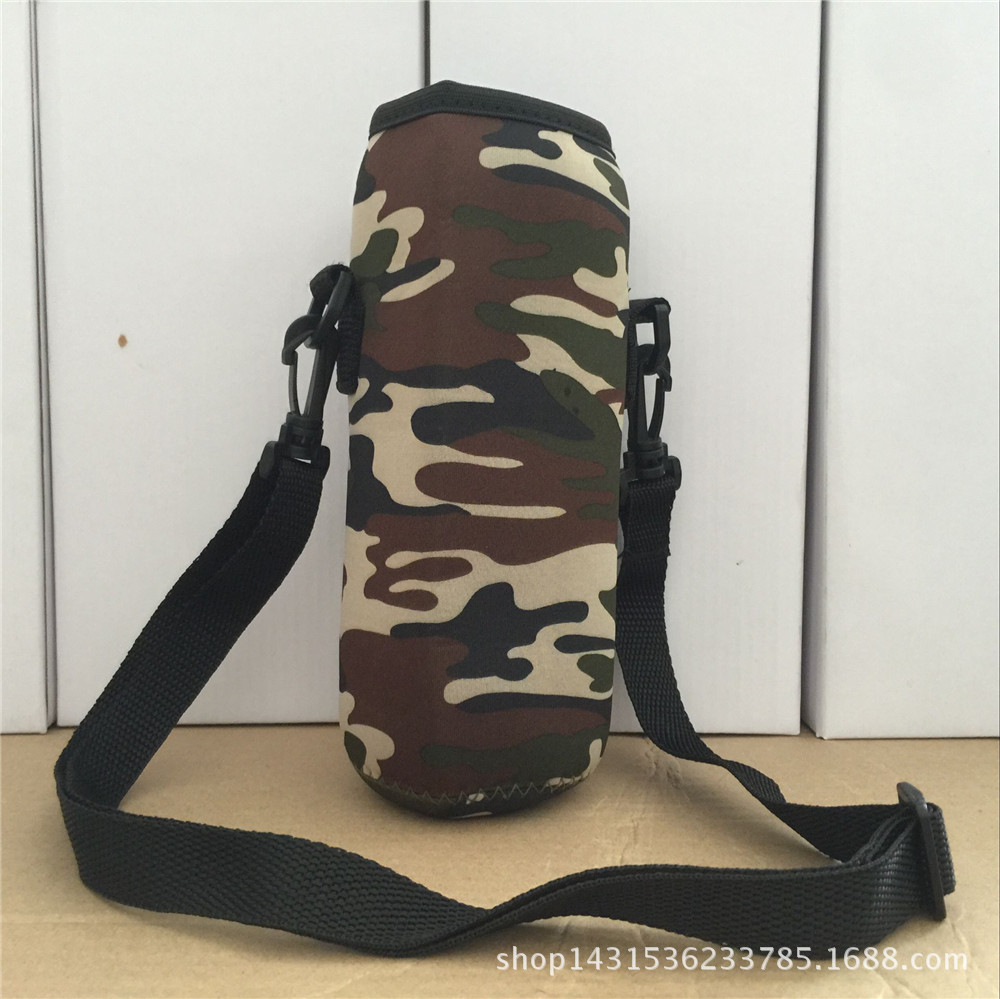 1000ml户外运动水壶杯套 可背可挂便携潜水料杯套 保温杯套背带